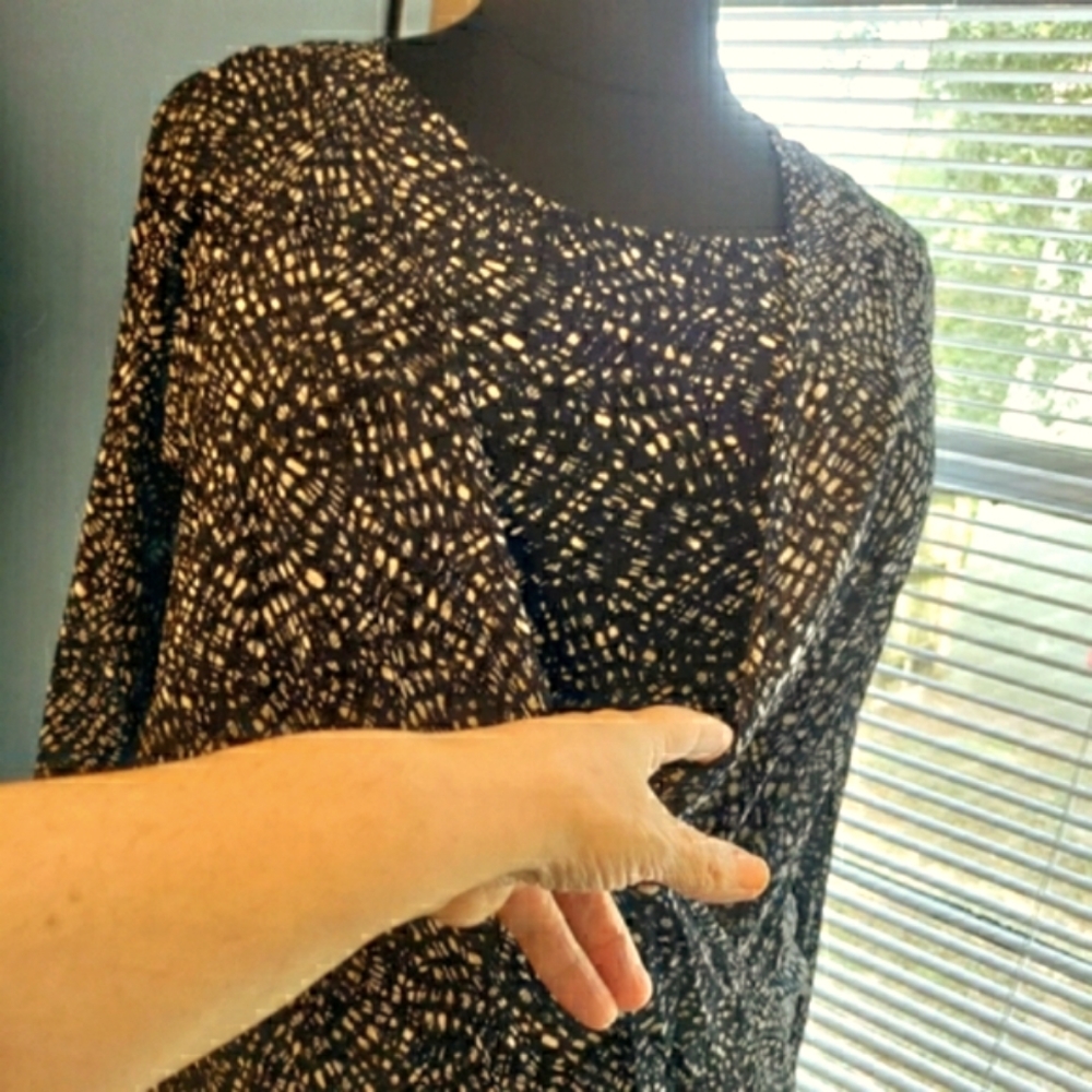 NWT Semi-Sheer Blouse by Alfani. The Long Sleeves are Sheer. Size XL
